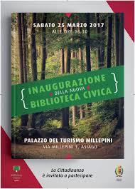 INAUGURAZIONE NUOVA BIBLIOTECA CIVICA